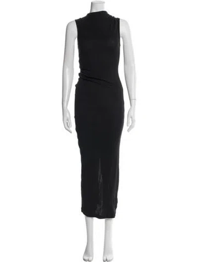Pre-owned Helmut Lang Cowl Neck Long Dress In Black