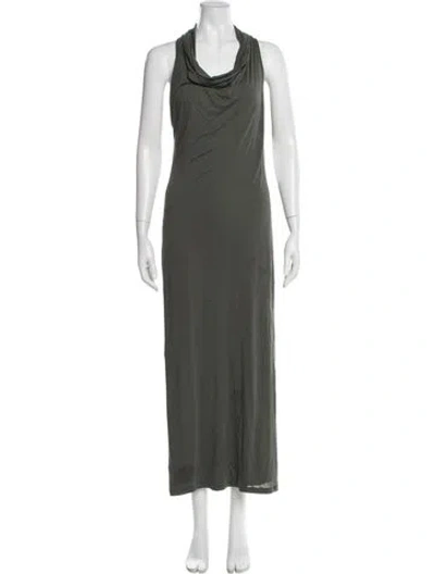 Pre-owned Helmut Lang Cowl Neck Long Dress In Multi