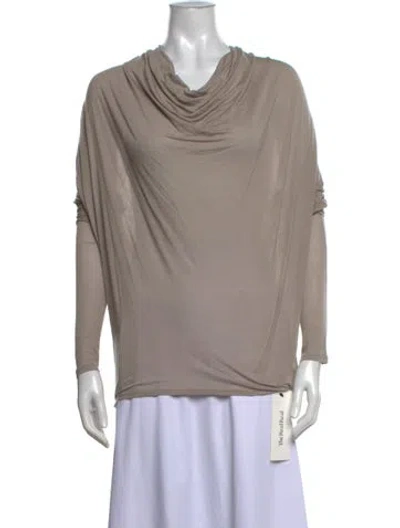 Pre-owned Helmut Lang Cowl Neck Long Sleeve Top In Grey