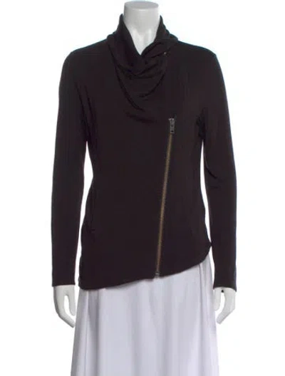 Pre-owned Helmut Lang Cowl Neck Midi Length Dress In Black