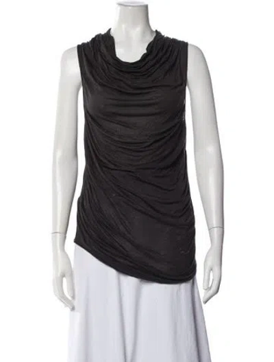 Pre-owned Helmut Lang Cowl Neck Midi Length Dress In Grey