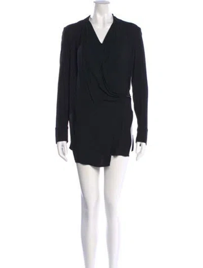 Pre-owned Helmut Lang Cowl Neck Mini Dress In Black