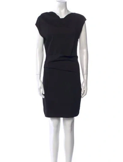 Pre-owned Helmut Lang Cowl Neck Mini Dress In Black