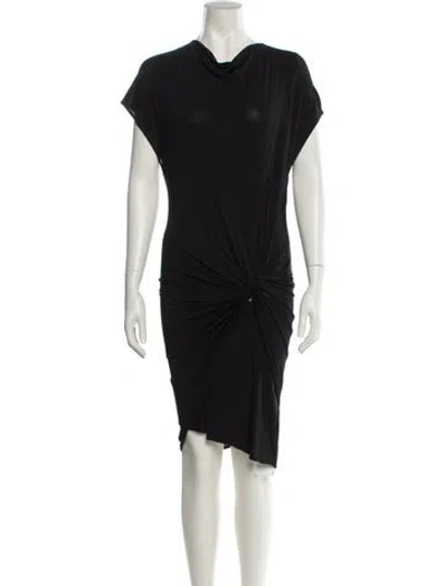 Pre-owned Helmut Lang Cowl Neck Mini Dress In Black