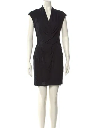 Pre-owned Helmut Lang Cowl Neck Mini Dress In Black
