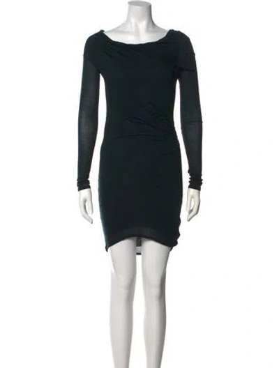Pre-owned Helmut Lang Cowl Neck Mini Dress In Black