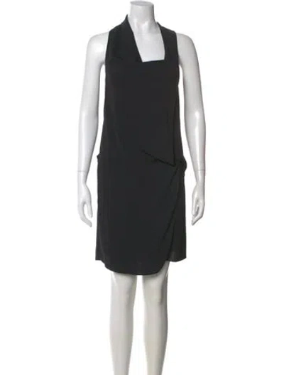 Pre-owned Helmut Lang Cowl Neck Mini Dress In Black