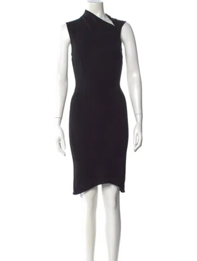 Pre-owned Helmut Lang Cowl Neck Mini Dress In Black