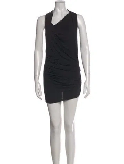 Pre-owned Helmut Lang Cowl Neck Mini Dress In Black