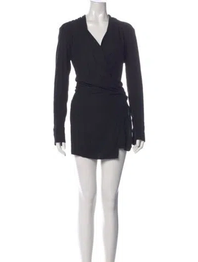 Pre-owned Helmut Lang Cowl Neck Mini Dress In Black