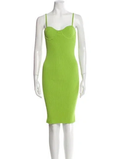 Pre-owned Helmut Lang Cowl Neck Mini Dress In Green