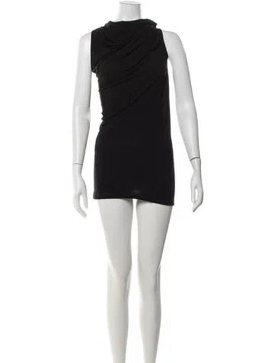 Pre-owned Helmut Lang Cowl Neck Mini Dress W/ Tags In Black