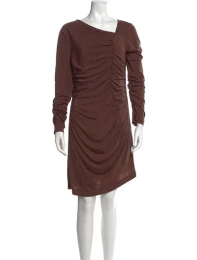 Pre-owned Helmut Lang Cowl Neck Mini Dress W/ Tags In Brown