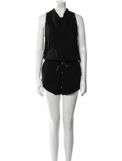 Pre-owned Helmut Lang Cowl Neck Romper In Black