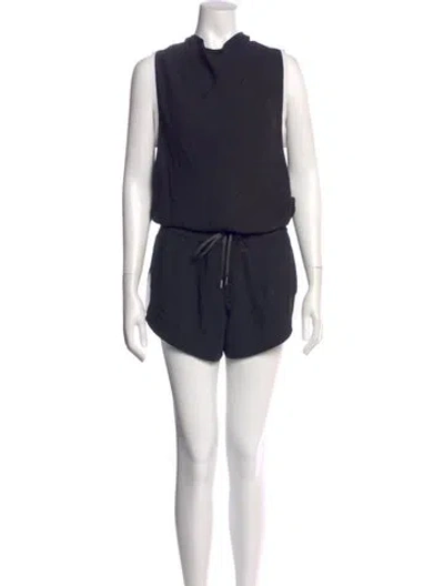 Pre-owned Helmut Lang Cowl Neck Romper In Blue