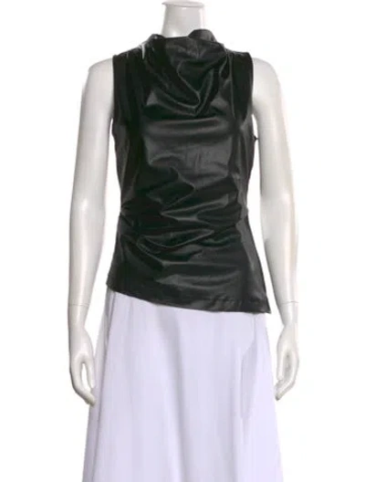 Pre-owned Helmut Lang Cowl Neck Sleeveless Top In Black