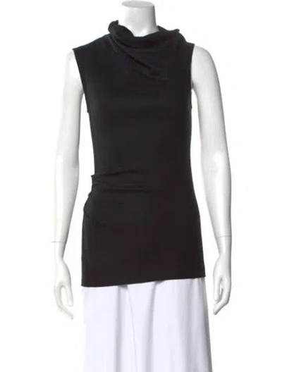 Pre-owned Helmut Lang Cowl Neck Sleeveless Top In Black