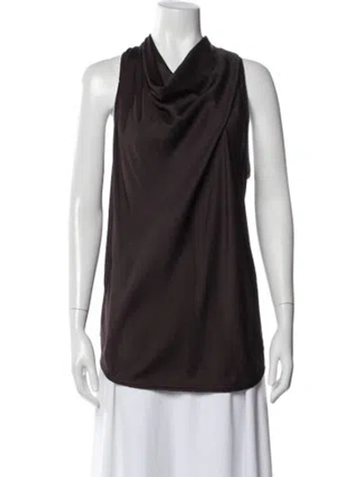 Pre-owned Helmut Lang Cowl Neck Sleeveless Top In Black