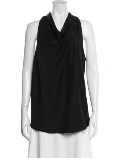 Pre-owned Helmut Lang Cowl Neck Sleeveless Top In Black