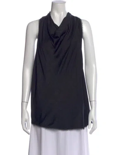 Pre-owned Helmut Lang Cowl Neck Sleeveless Top In Black