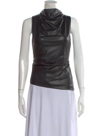 Pre-owned Helmut Lang Cowl Neck Sleeveless Top In Black
