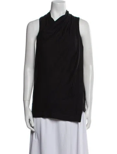 Pre-owned Helmut Lang Cowl Neck Sleeveless Top In Black