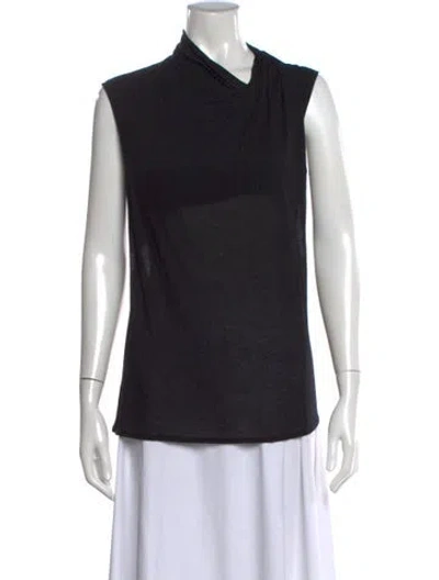 Pre-owned Helmut Lang Cowl Neck Sleeveless Top In Black