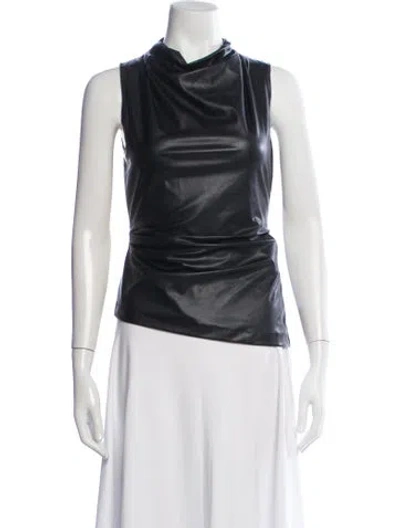 Pre-owned Helmut Lang Cowl Neck Sleeveless Top In Black