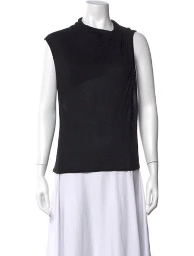 Pre-owned Helmut Lang Cowl Neck Sleeveless Top In Black