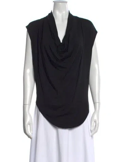 Pre-owned Helmut Lang Cowl Neck Sleeveless Top In Black