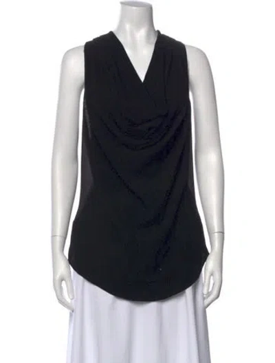 Pre-owned Helmut Lang Cowl Neck Sleeveless Top In Black