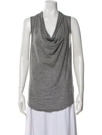 Pre-owned Helmut Lang Cowl Neck Sleeveless Top In Gray