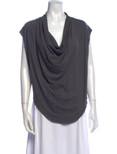 Pre-owned Helmut Lang Cowl Neck Sleeveless Top In Grey