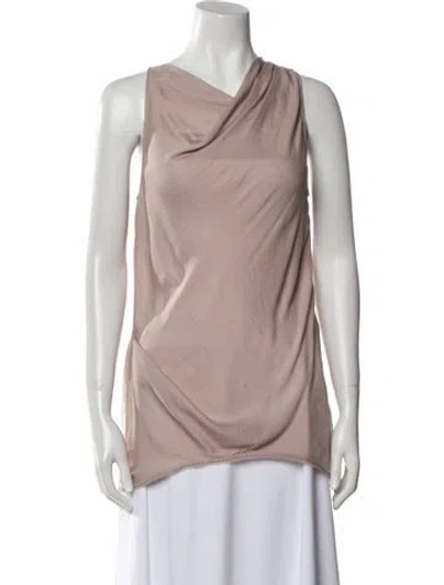 Pre-owned Helmut Lang Cowl Neck Sleeveless Top In Neutral