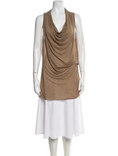 Pre-owned Helmut Lang Cowl Neck Sleeveless Top In Neutral