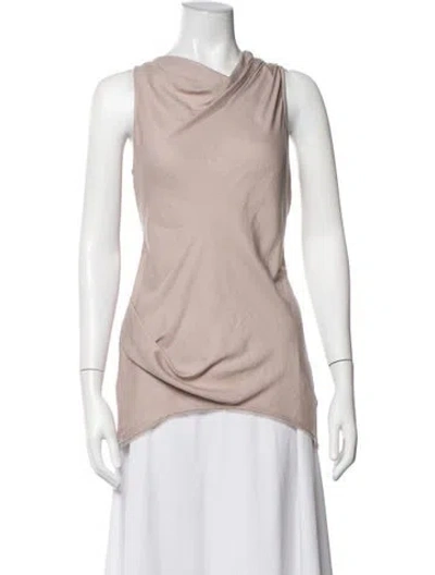 Pre-owned Helmut Lang Cowl Neck Sleeveless Top In Pink