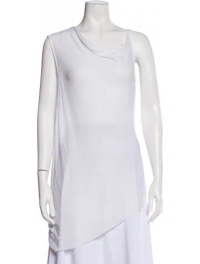 Pre-owned Helmut Lang Cowl Neck Sleeveless Top In White