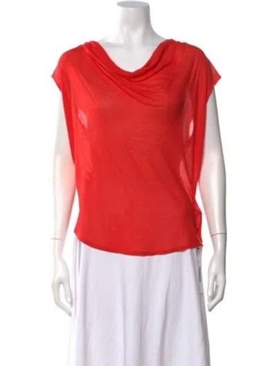 Pre-owned Helmut Lang Cowl Neck Sweater In Orange