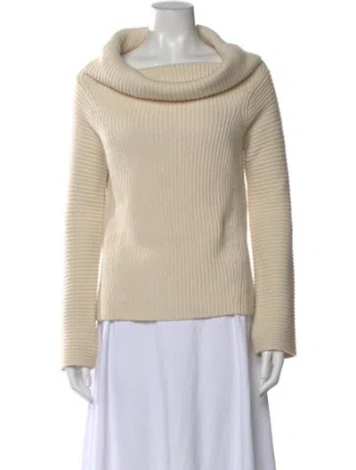 Pre-owned Helmut Lang Cowl Neck Sweater In White