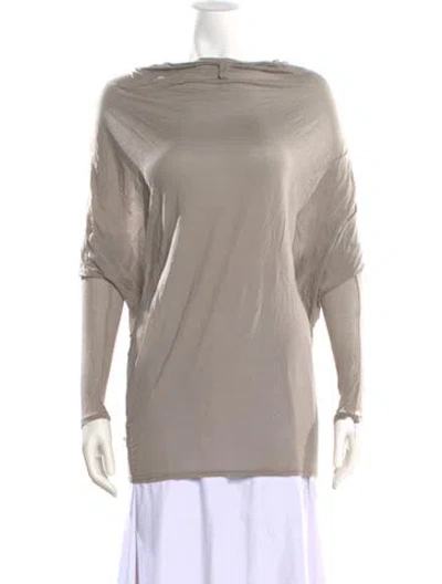 Pre-owned Helmut Lang Cowl Neck Three-quarter Sleeve Tunic In Neutral