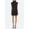 Helmut Lang Wrap-effect Wool Mini Blazer Dress In Black