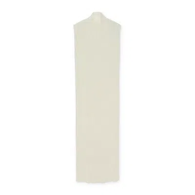 Helmut Lang Cream Long Sleeveless Dress In Green