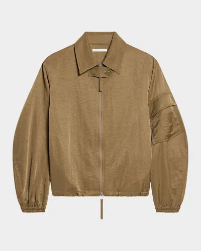 Helmut Lang Creased Ma1 Bomber Jacket In Brown