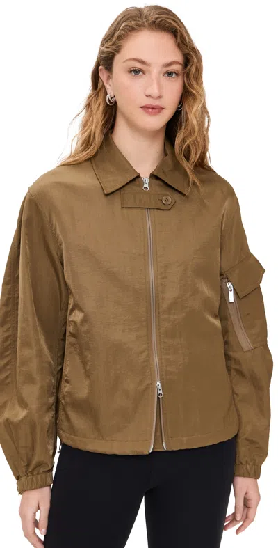 Helmut Lang Creased Ma1 Bomber In Brown