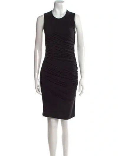 Pre-owned Helmut Lang Crew Neck Knee-length Dress In Black
