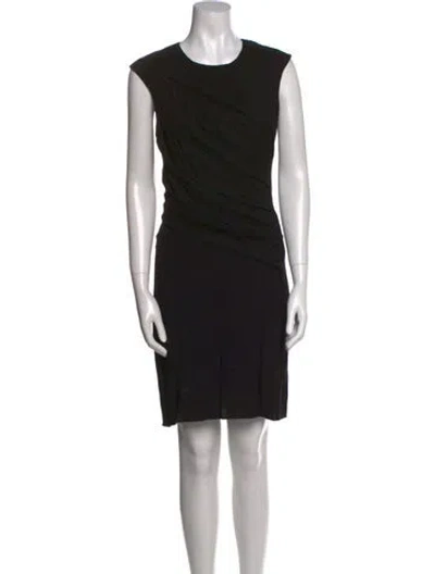 Pre-owned Helmut Lang Crew Neck Knee-length Dress In Black