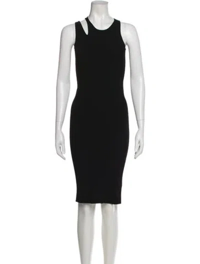 Pre-owned Helmut Lang Crew Neck Knee-length Dress In Black