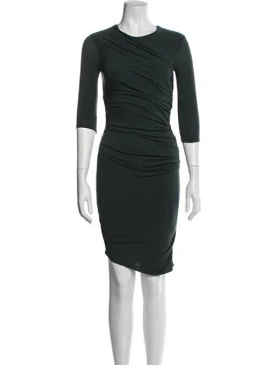 Pre-owned Helmut Lang Crew Neck Knee-length Dress In Black
