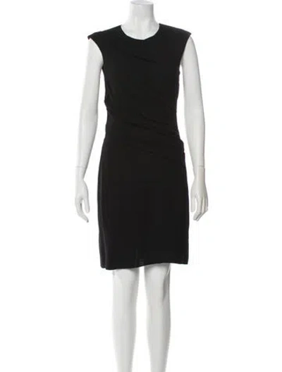 Pre-owned Helmut Lang Crew Neck Knee-length Dress In Black