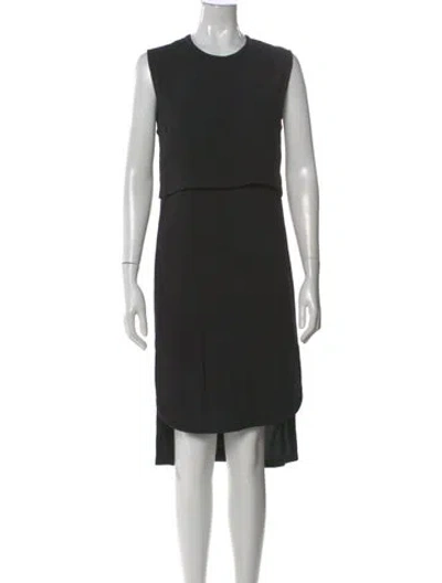 Pre-owned Helmut Lang Crew Neck Knee-length Dress In Black